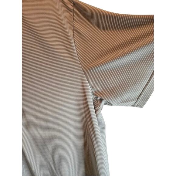 GrandSlam XXL Golf 3 button 100% polyester Gray thin striped polo  EEG TTG - Picture 5 of 5